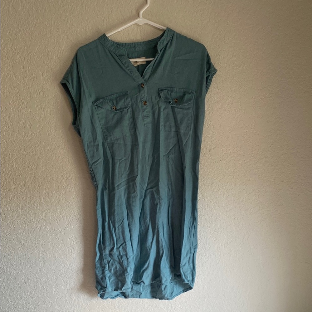 Women's Blue Casual Tunic Dress